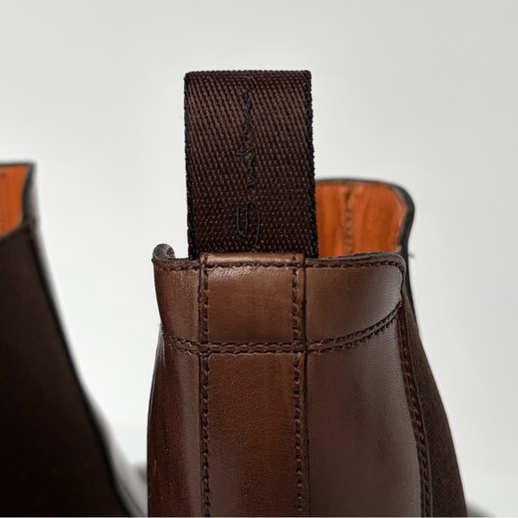 Santoni Goodyear Brown Leather Chelsea Boots - Picture 5 of 10
